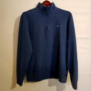 Vineyard Vines Saltwater Quarter Zip Pullover - Men's Small - Blue
